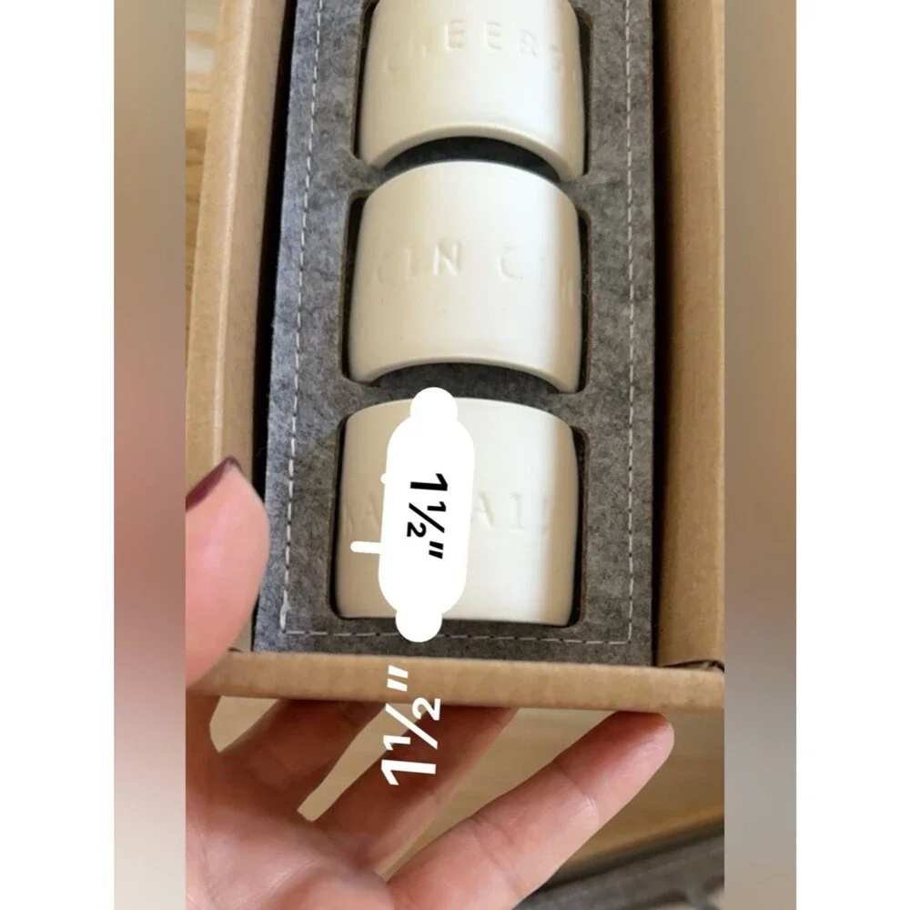 Anthropologie Cheers To You Napkin Rings Anthropologie Set of 4 NIB